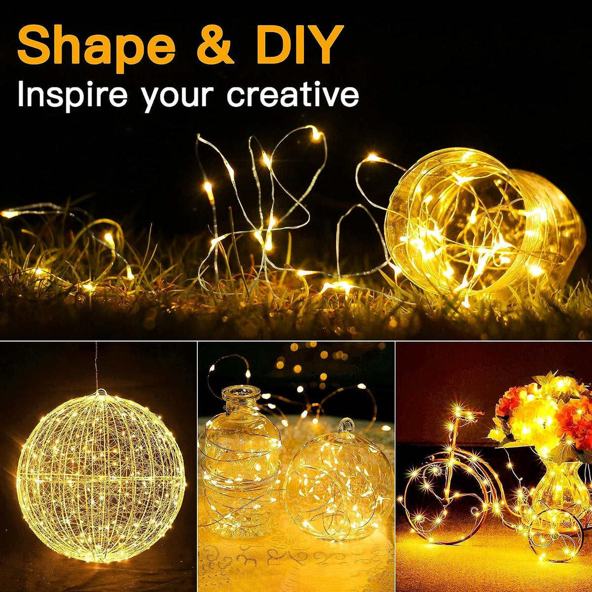 Lumoonos Firefly Lights – Discreet Battery Case and Bare Wire Look for Restraint-Focused Decor