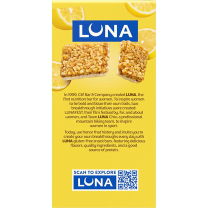 LUNA Bar LemonZest Non-GMO Protein Bar – Commute Companion for Busy Professionals on the Move