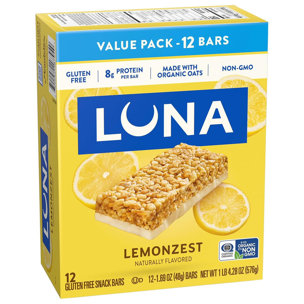 LUNA Bar LemonZest Non-GMO Protein Bar – Commute Companion for Busy Professionals on the Move