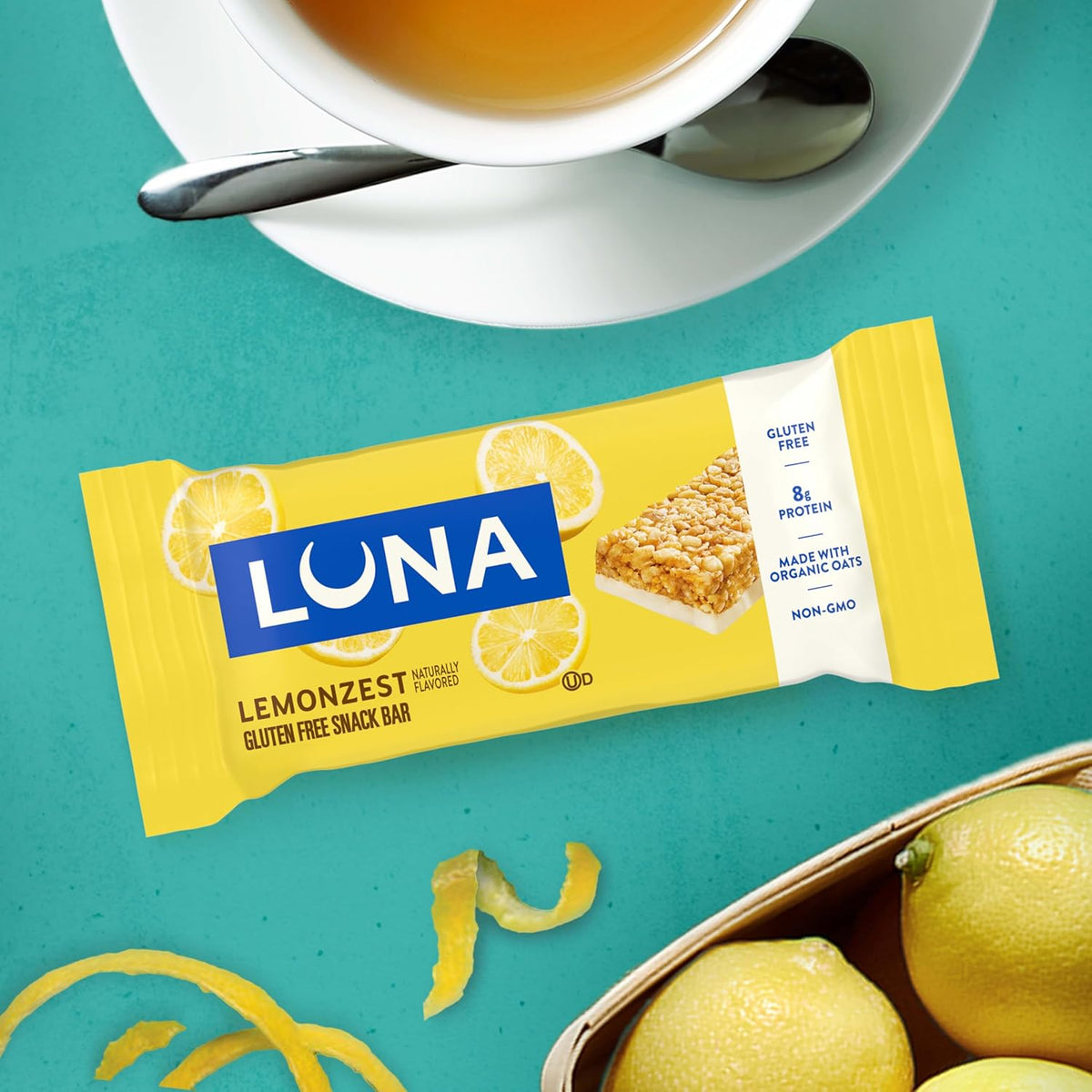 LUNA Bar LemonZest Non-GMO Protein Bar – Commute Companion for Busy Professionals on the Move