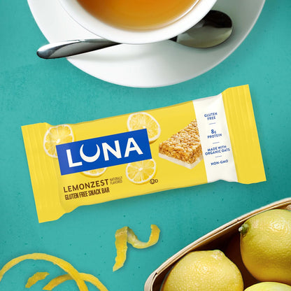 LUNA Bar LemonZest Non-GMO Protein Bar – Commute Companion for Busy Professionals on the Move