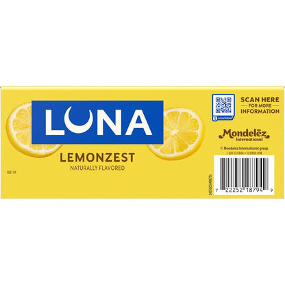 LUNA Bar LemonZest Non-GMO Protein Bar – Commute Companion for Busy Professionals on the Move