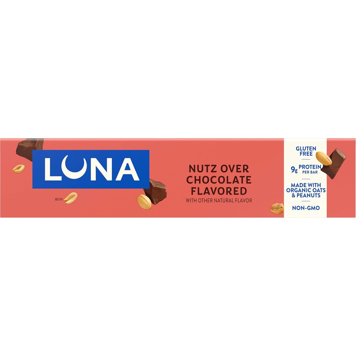 LUNA Bar Nutz Over Chocolate - Gluten-Free Plant-Based Snack for Health-Conscious Women, Yoga Bag & Clean Eating
