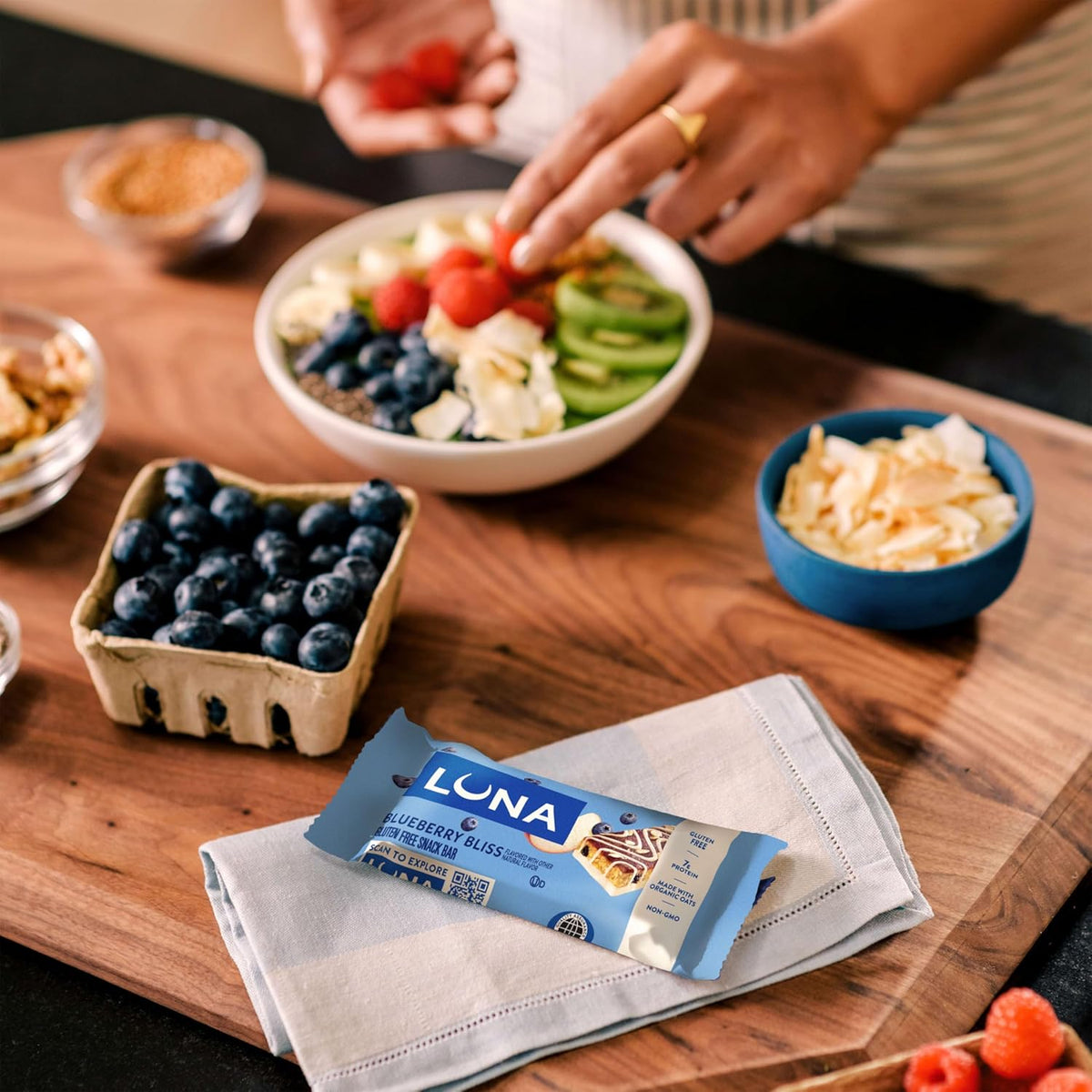 LUNA Bar Protein Snack - Allergy-Friendly Treat for Family Pantry, Plant-Based 12 Count
