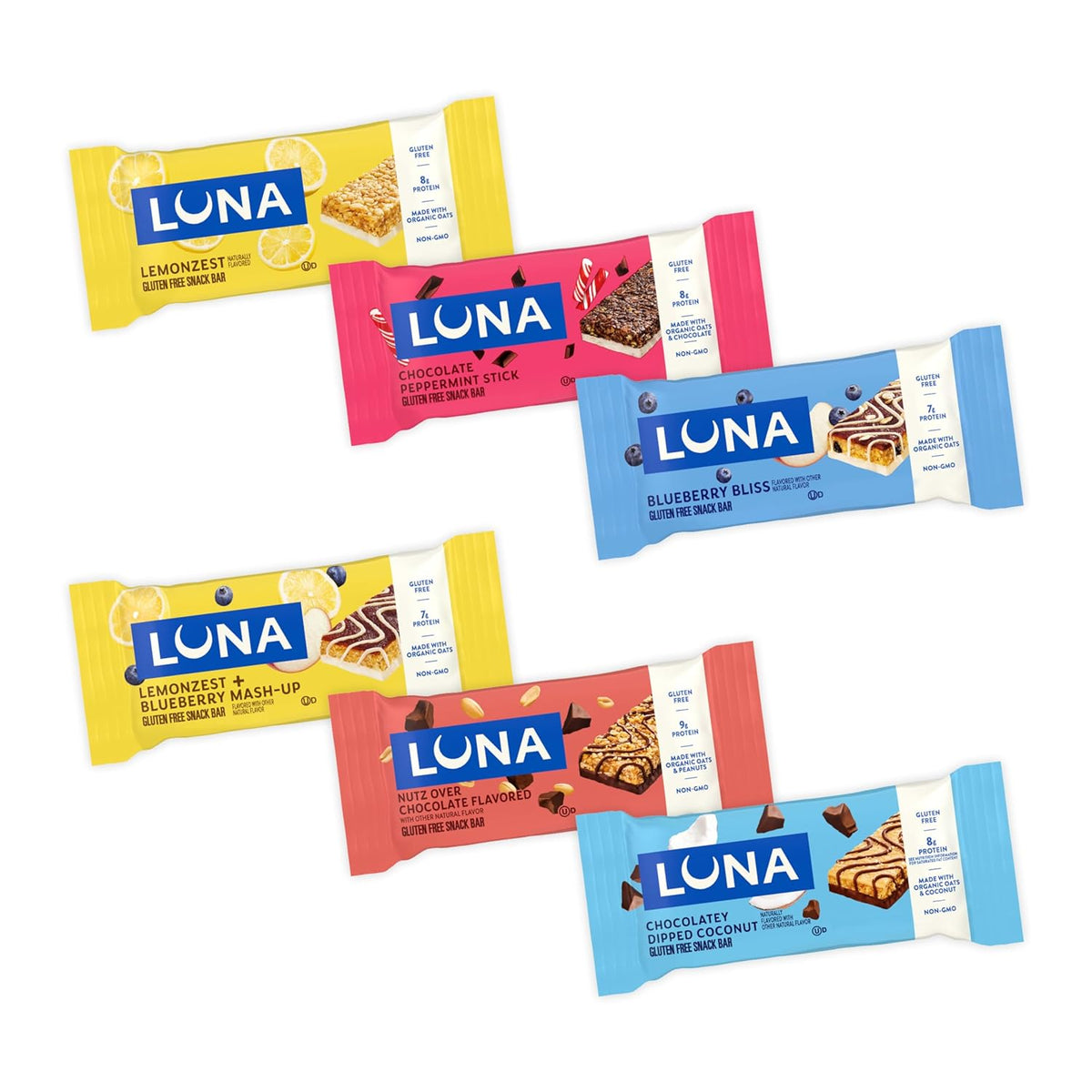 LUNA Bar Protein Snack - Allergy-Friendly Treat for Family Pantry, Plant-Based 12 Count