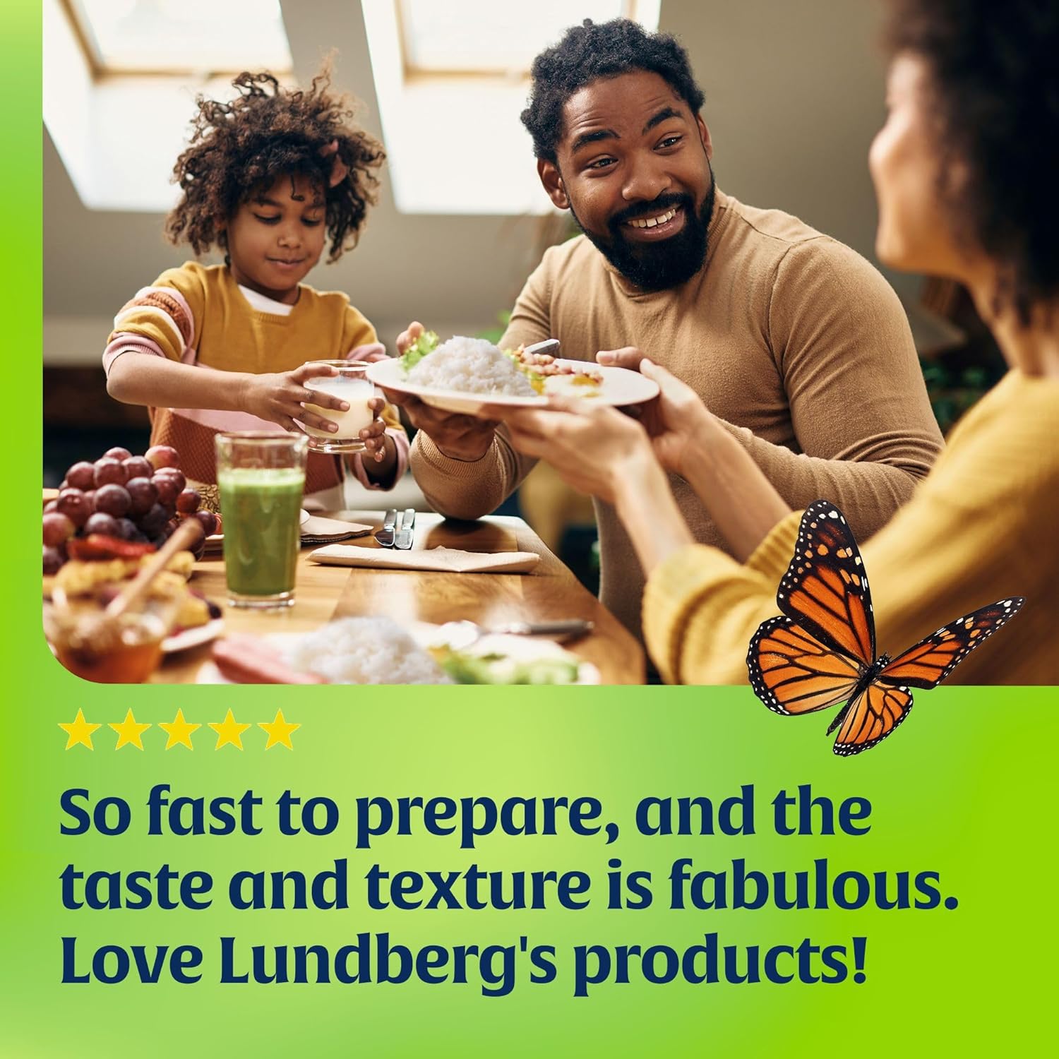 Lundberg Cilantro Lime Rice 5.5 Oz – No-Measuring Heat Pouch for Simple Family Dinners