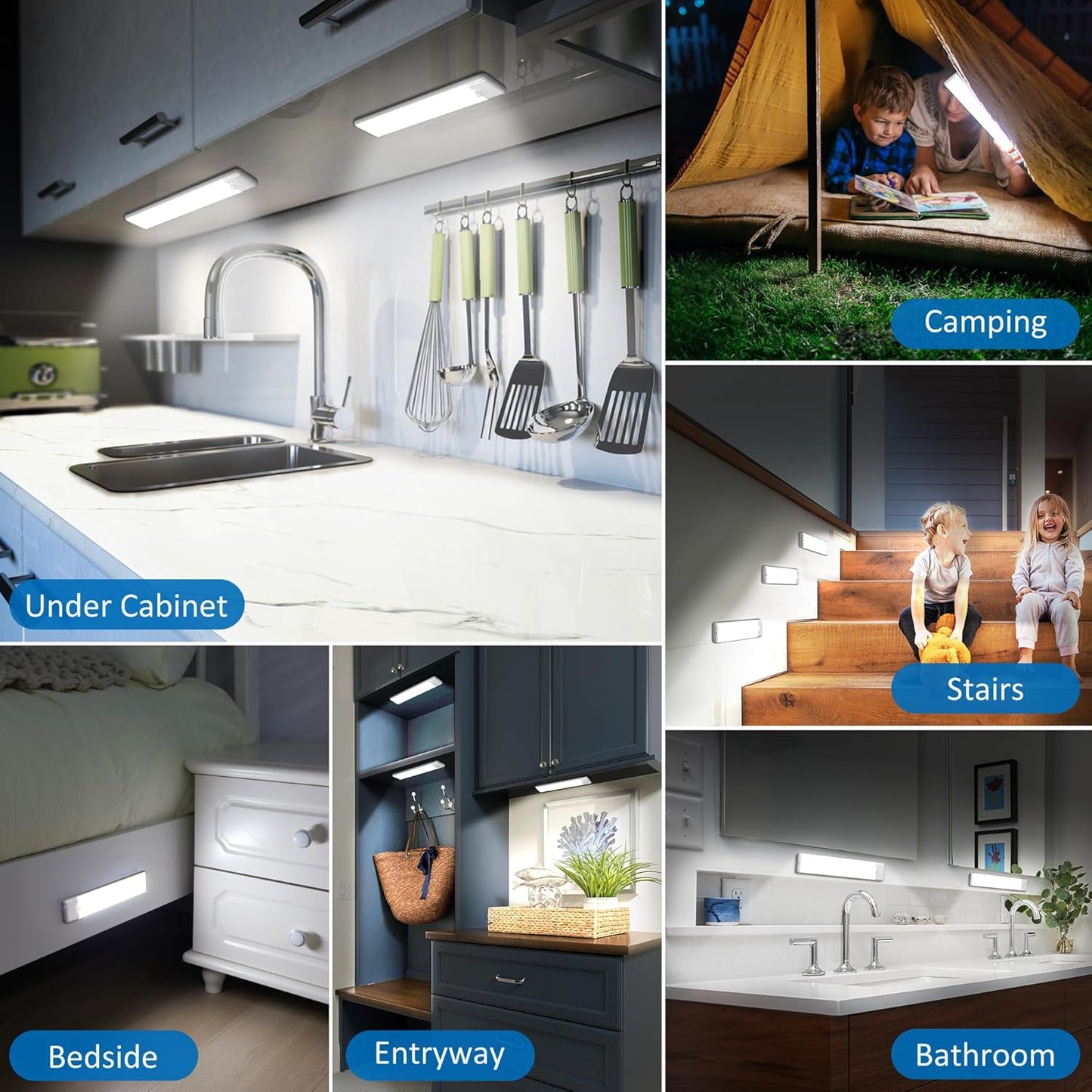 LUXCURA Magnetic Closet Lights – Holiday Gift for Her, Stylish Wire Free Nighttime Safety Upgrade