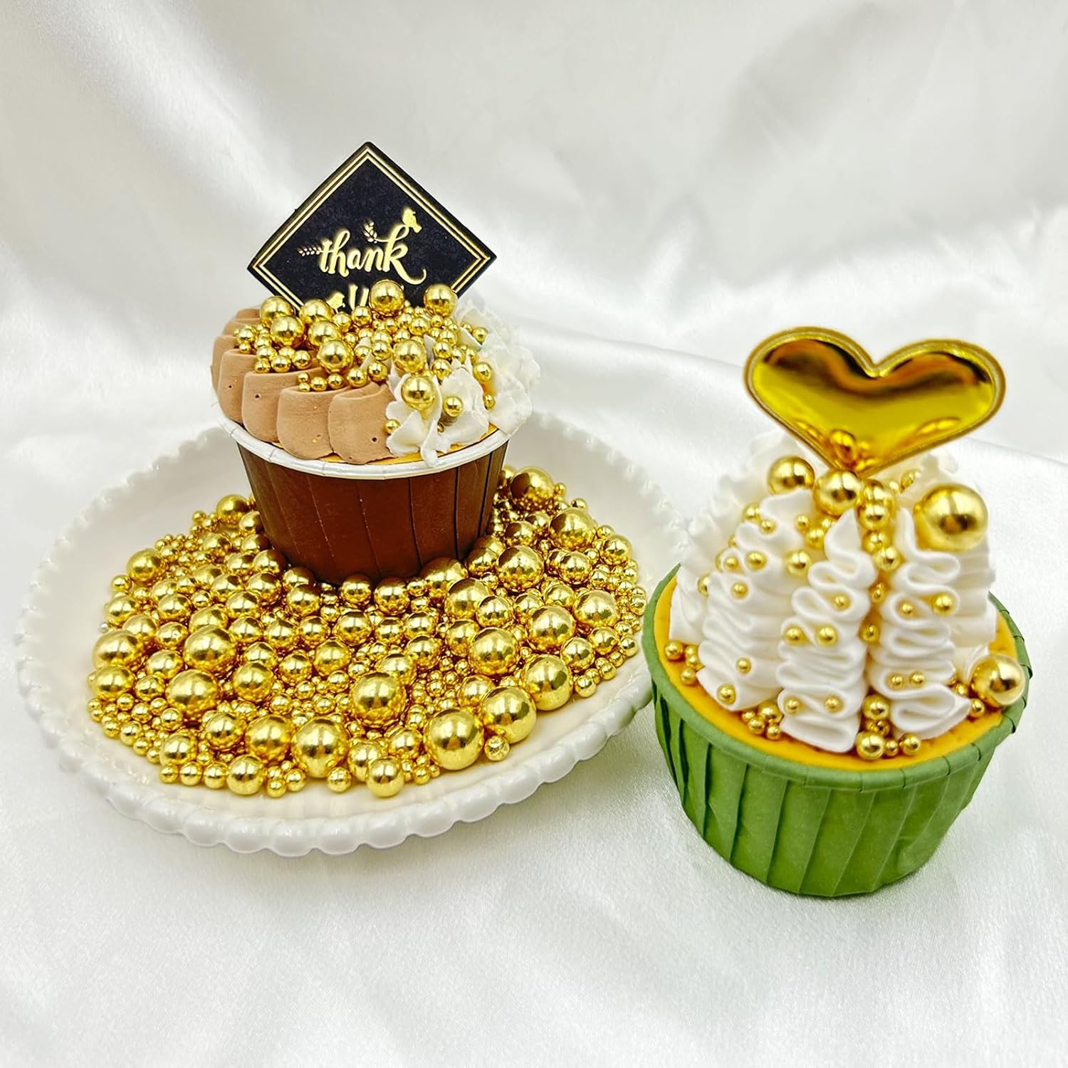 Luxury Gold Sprinkle Set 7.7Oz – Holiday and Valentine's Day Gift for Mom, Wedding Shower Present for Bakers