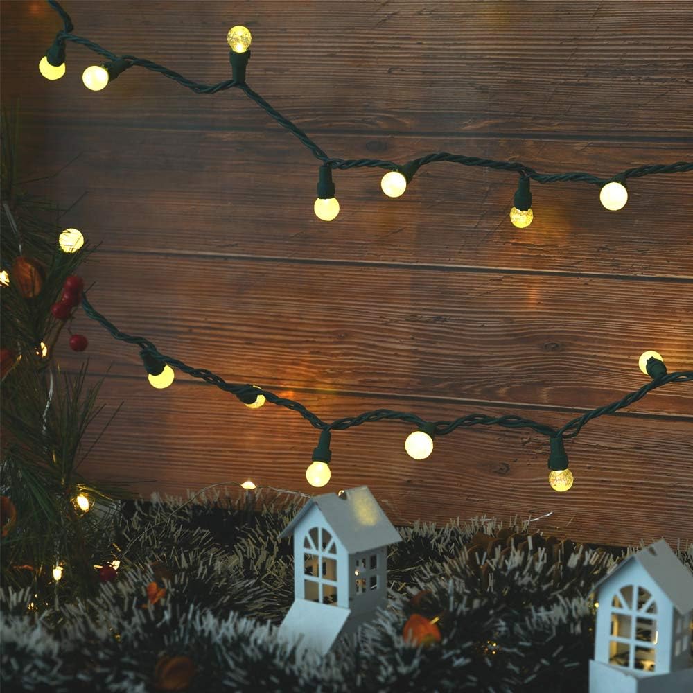 LYCKLIG Globe String Lights – Camping and Backyard String Lights, 19Ft Glass Globe Plug-in for Open-Air Gatherings