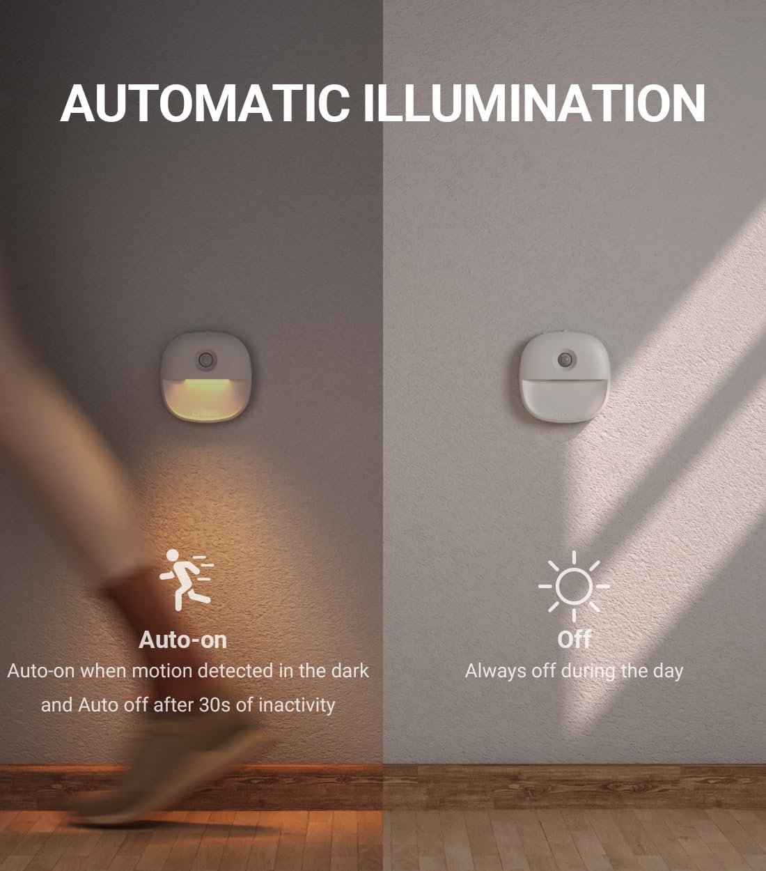 Lyridz LED Stick-On Motion Light – Smoke-Free Nighttime Path Lighting for Elderly and Children, 30s Timer