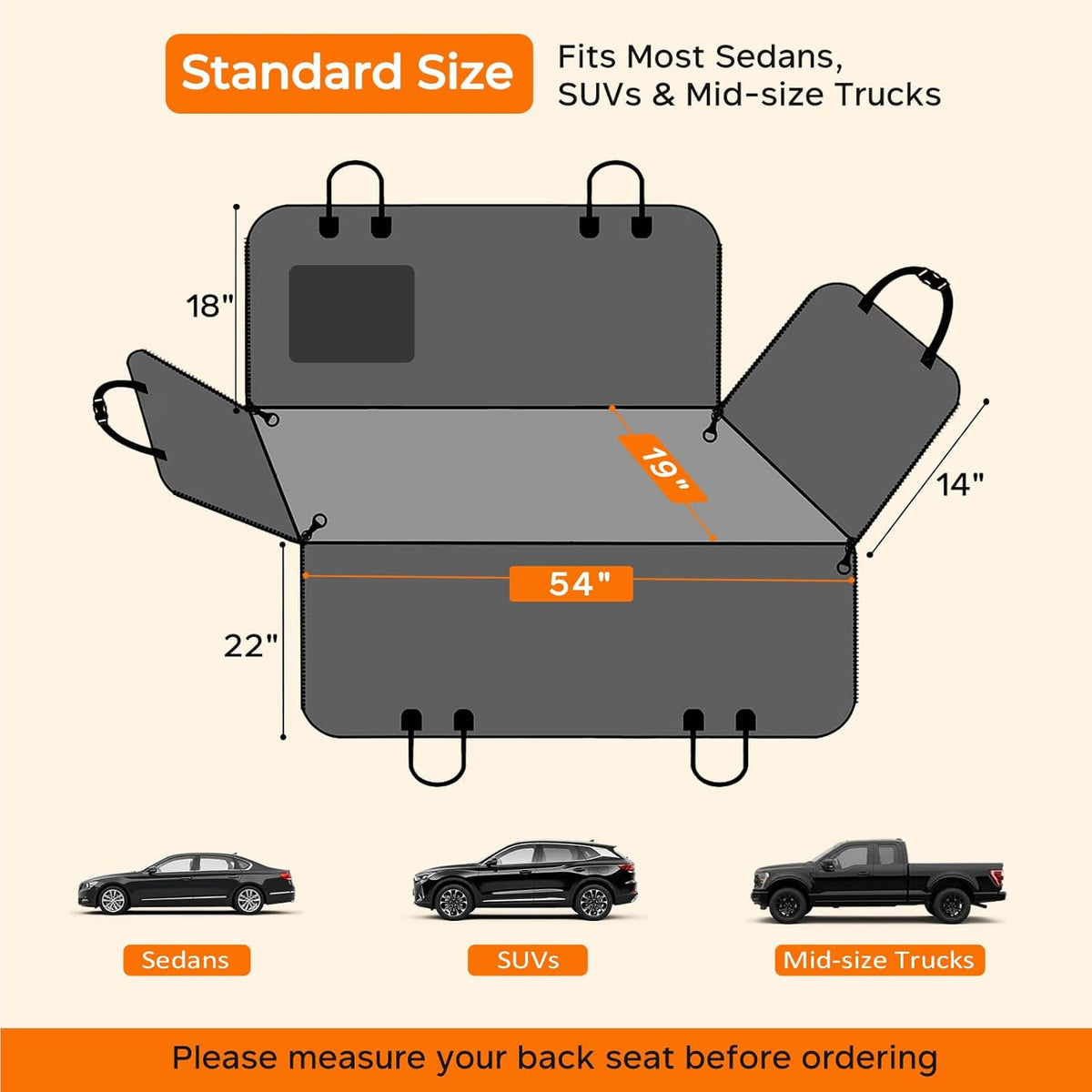 machine-washable with easy-install design and 54" (standard) or 60" (xl) sizing