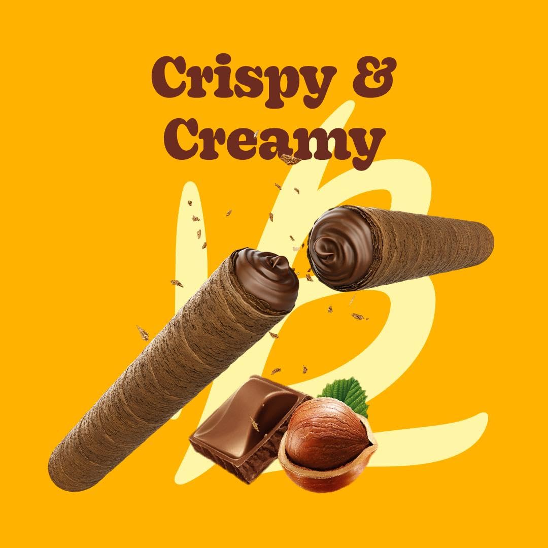 made with real chocolate and premium hazelnuts