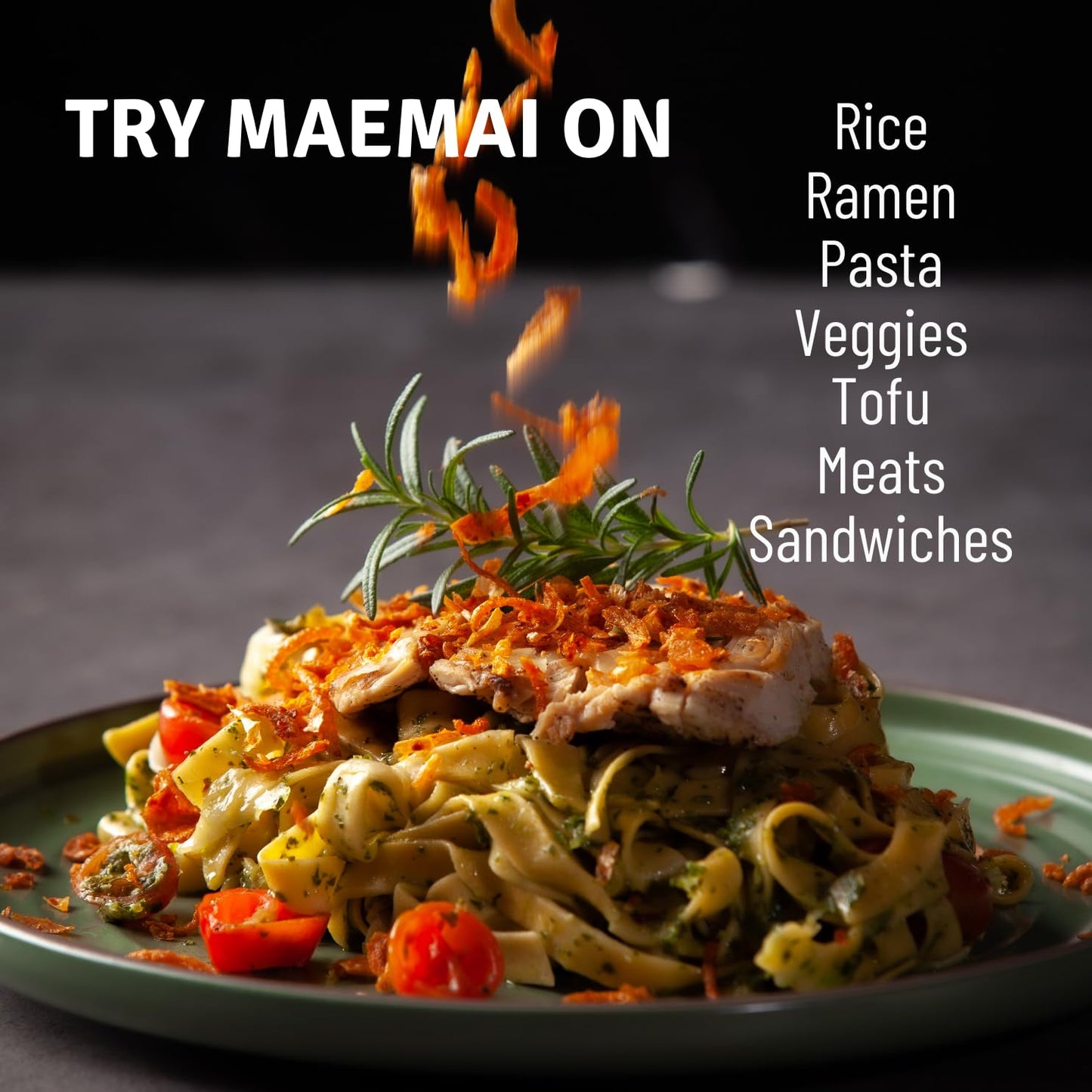 MaeMai Medium Spice Crispy Garlic Flakes Blend - Fast Flavor for Meal-Prep Sundays, Packed Lunches, and Busy Weeknight Dinners