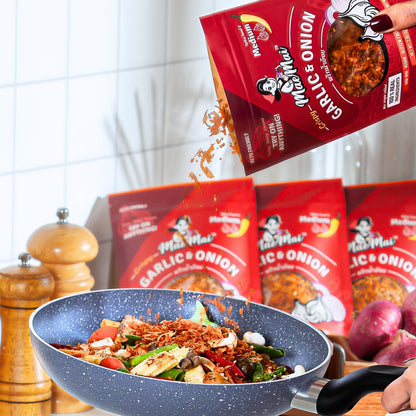 MaeMai Medium Spice Crispy Garlic Flakes Blend - Fast Flavor for Meal-Prep Sundays, Packed Lunches, and Busy Weeknight Dinners