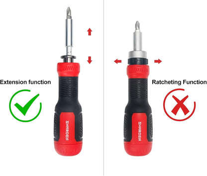 magnetic bit holder and standard 1/4" bit compatibility for quick swaps
