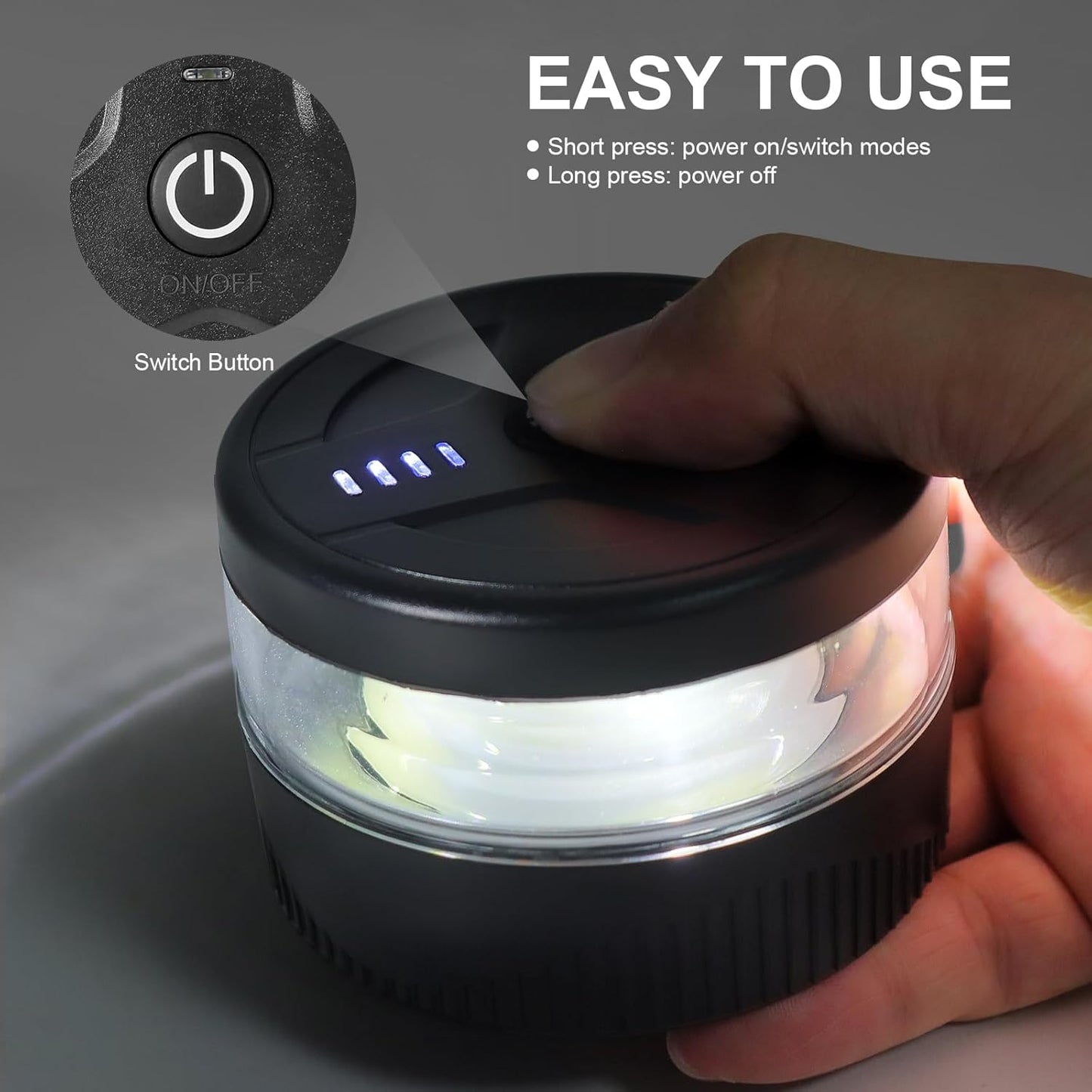 Magnetic Wireless Beacon Light, Stocking Stuffer Gift for Delivery Drivers and Couriers, USB-C Magnetic LED Strobe Beacon