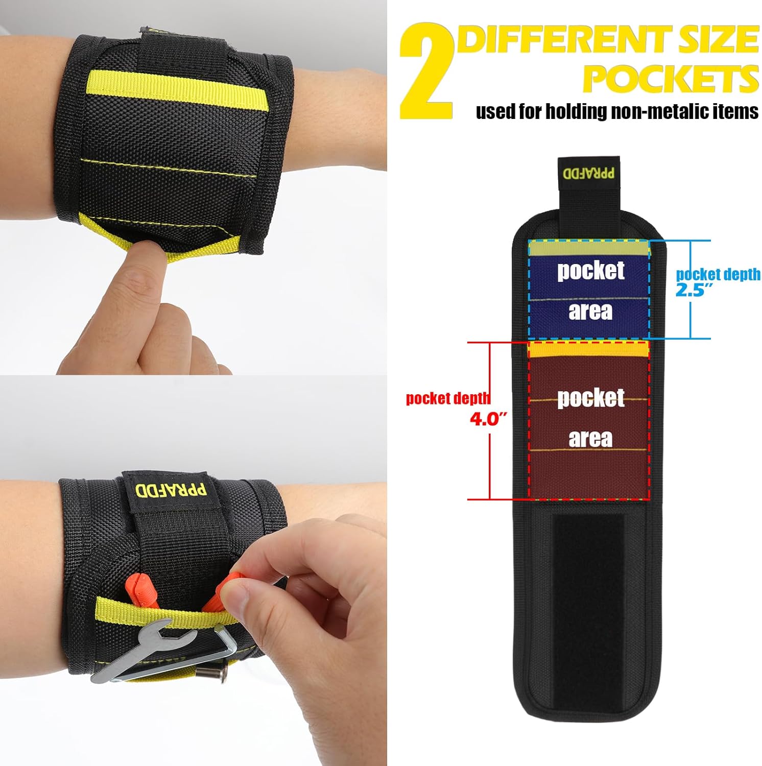 Magnetic Wristband for Small Parts Organization – Replace the Toolbox Dig and Work Faster on Ladders and Rooftops