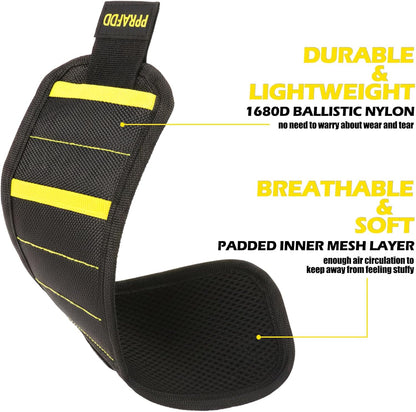 Magnetic Wristband for Small Parts Organization – Replace the Toolbox Dig and Work Faster on Ladders and Rooftops