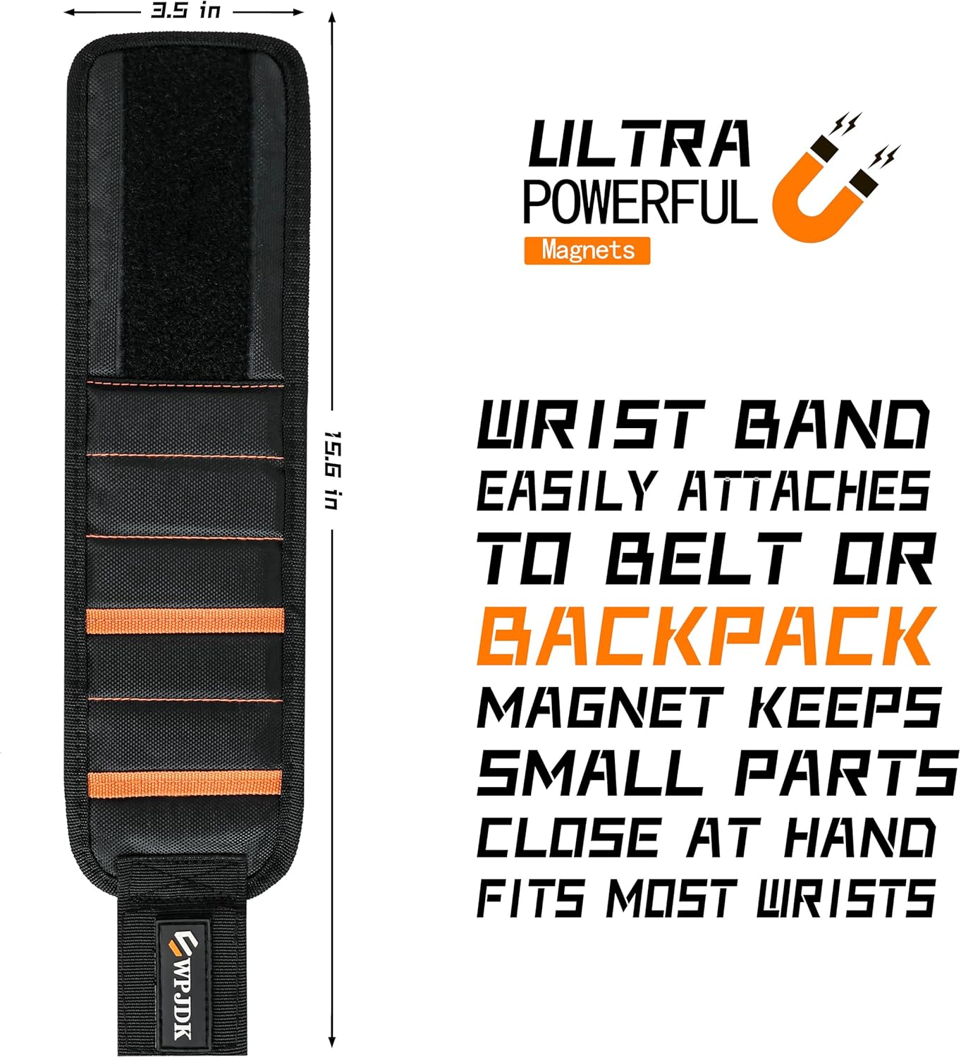 Magnetic Wristband with Breathable Strap – Reduce Downtime During Renovations, Adjustable Fit for Long Workdays