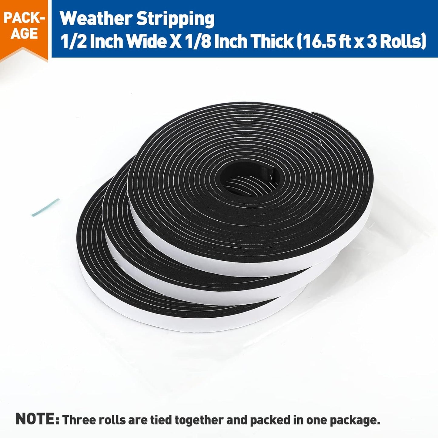 MAGZO Weather Stripping Door Seal – Restful Sleep Foam Tape for Apartment Door Gaps and Window Drafts
