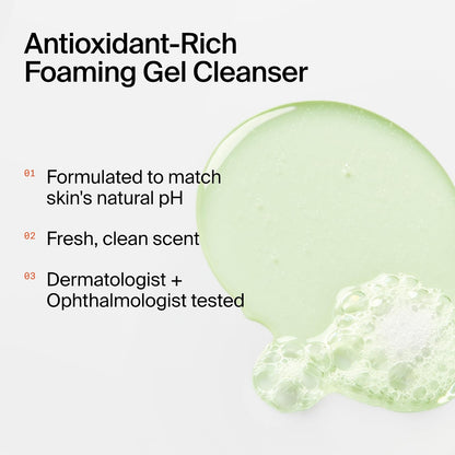 makeup and spf removal on dry skin via 1-2 pump application before lathering