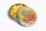 Iconic Candy Retro Sours Hard Tangy Candy Tin – Sour Candy Challenge Snack for Gaming Sessions, Citrus Flavor