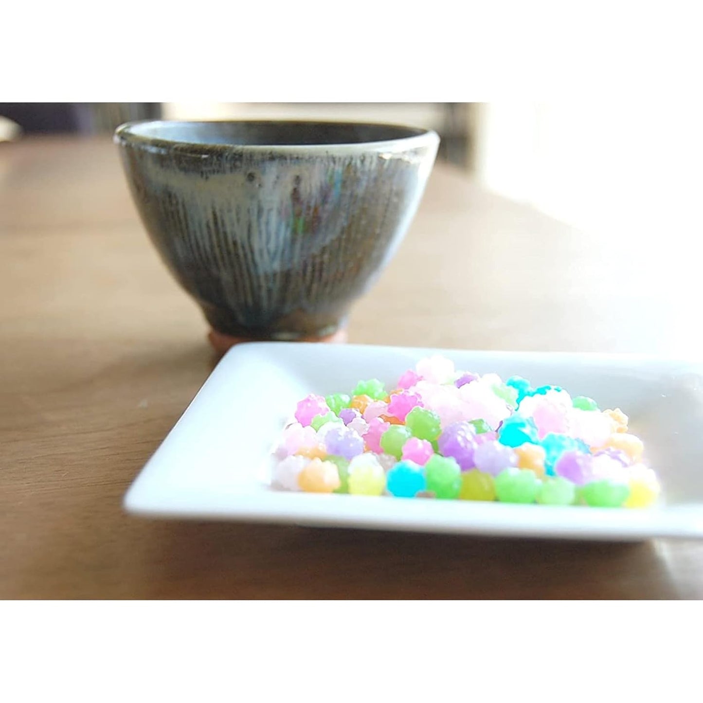 MARUTA Candy Konpeito – 50 Hand-Crafted Sugar Crystals, a Less-Is-More Candy Bowl Choice for Calm, Unfussy Home Display