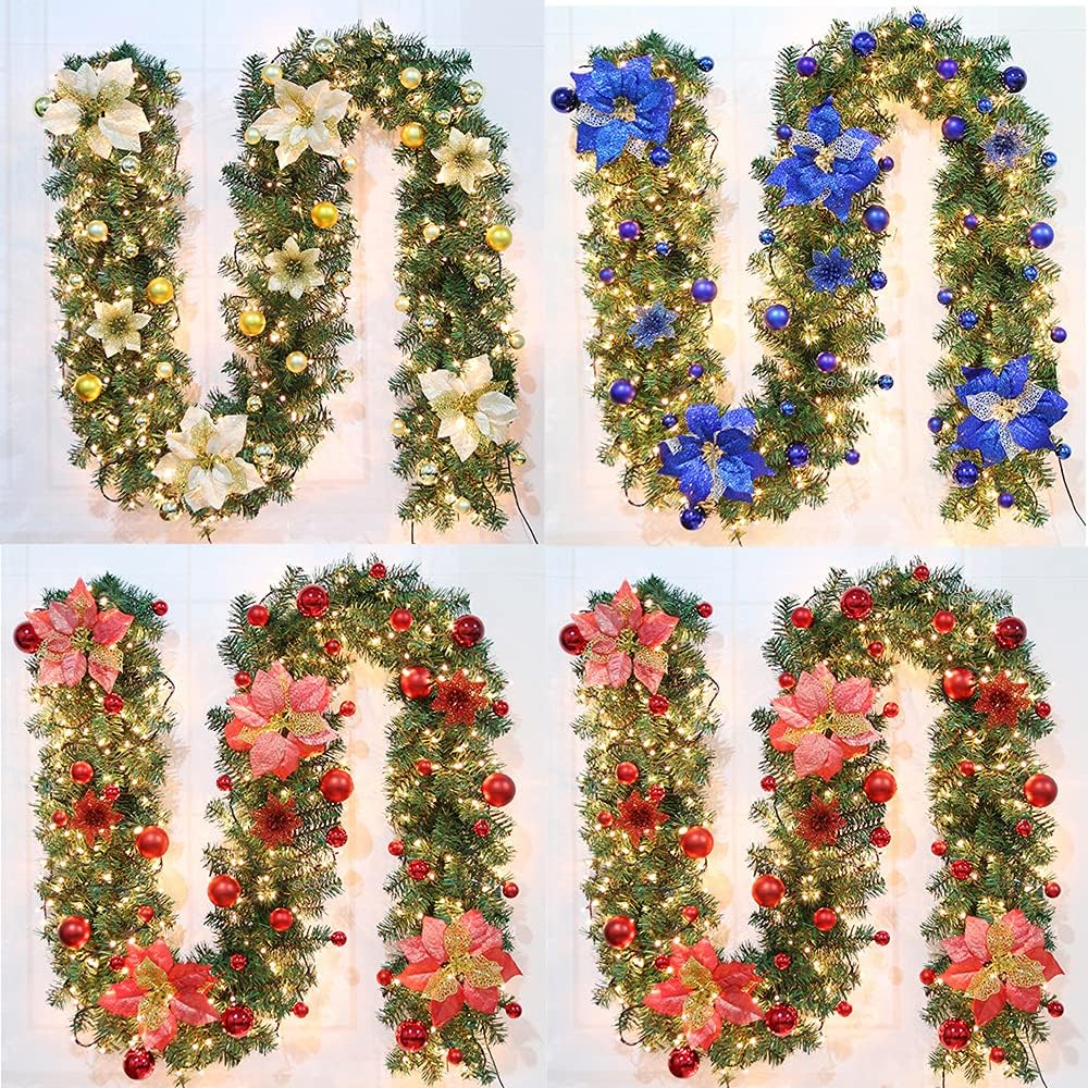 MASHANG Decorative Fairy Lights – 18ft Green Wire Design for Mantels, Staircases, and Holiday Wreath Styling