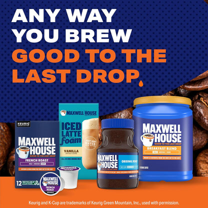 Maxwell House Breakfast Blend Mild Roast Ground Coffee, 38.8 oz Canister – Kosher Certified Pantry Staple for Mindful Households