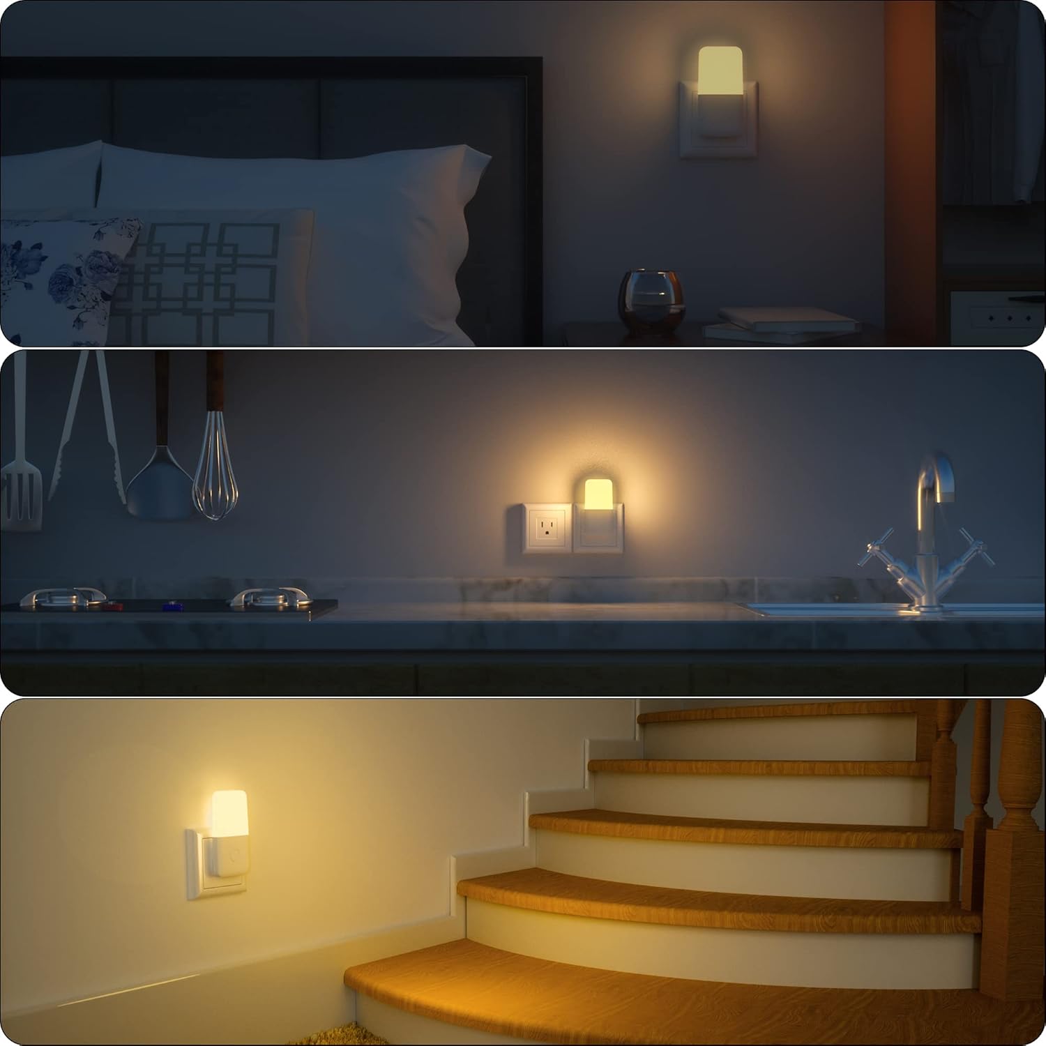 MAZ-TEK LED Night Light Plug in, Fall Prevention Nightlight for Elderly Bedroom Bathroom Hallway