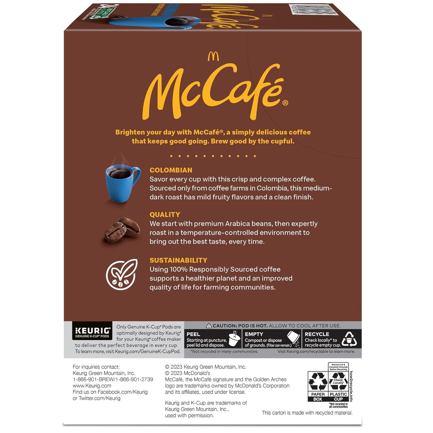 McCafe Colombian K-Cups – Study Desk Coffee for Distraction-Free Brewing, 96 Pack
