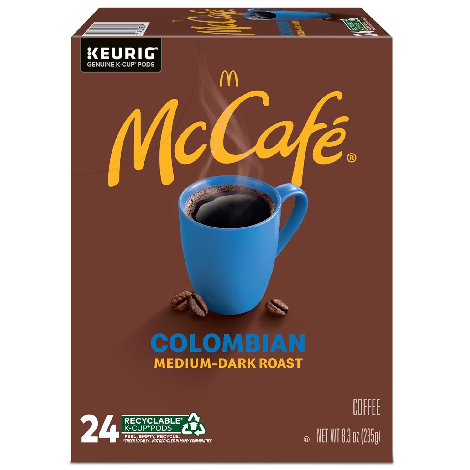 McCafe Colombian K-Cups – Study Desk Coffee for Distraction-Free Brewing, 96 Pack