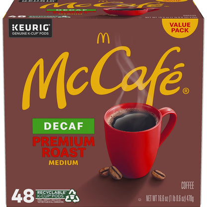 McCafe Decaf Keurig Pods – Simple Brew Solution for Intentional One or Two-Person Households, Medium Roast 32 Count