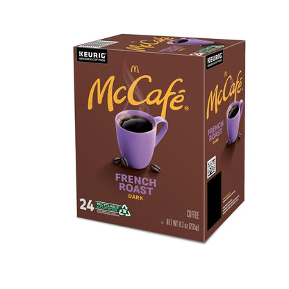 McCafe French Roast K-Cup Pods for Dorm Room Workstation, Single-Serve Dark Roast Coffee for Student Focus