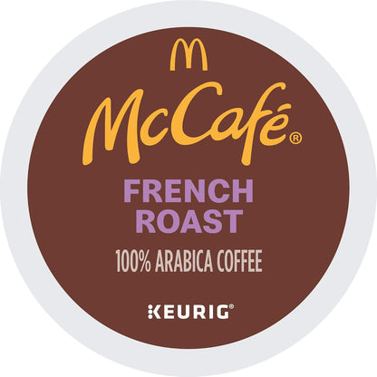 McCafe French Roast K-Cup Pods for Dorm Room Workstation, Single-Serve Dark Roast Coffee for Student Focus