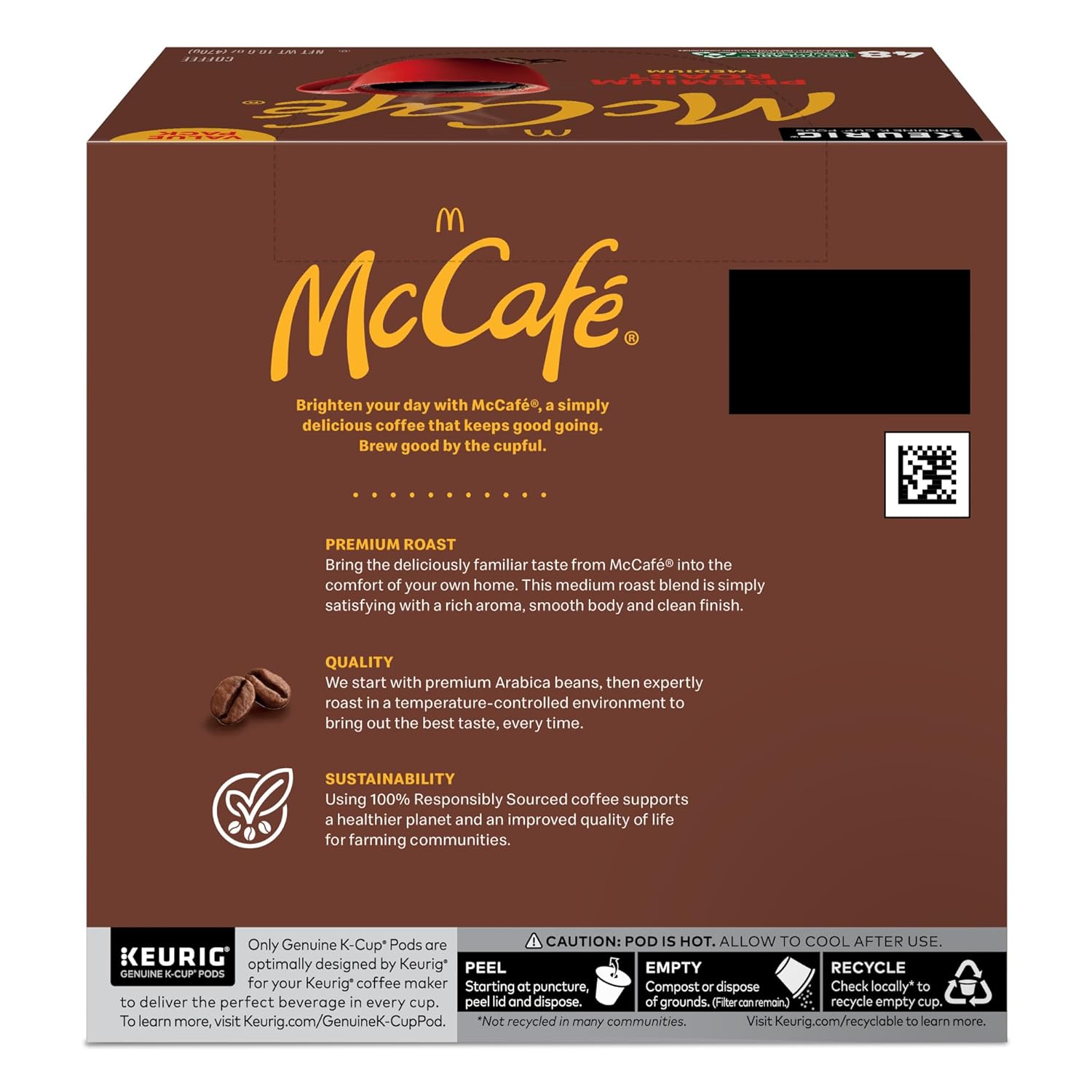 McCafé Premium Roast Coffee Pods – Holiday Gift for Coffee Lovers, 48 Count Keurig Compatible K-Cups for Mom and Dad