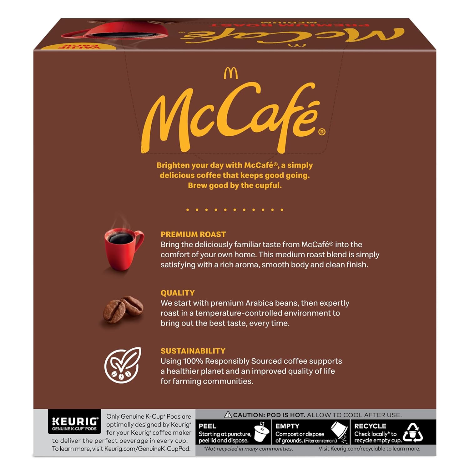 McCafe Premium Roast K-Cup Pods – Keurig Office Coffee Pods for the Personal Desk Brew