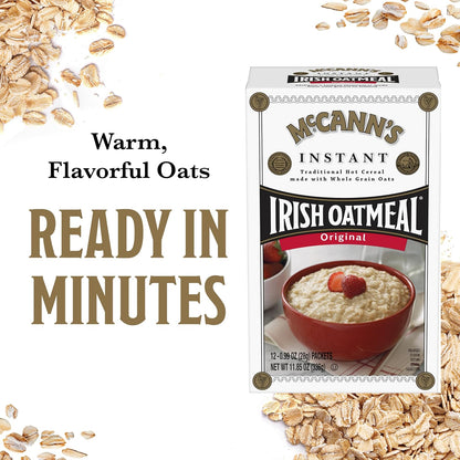 McCann's Instant Irish Oatmeal — Hearty Kids Breakfast with Berries and Milk, No Sugar Added