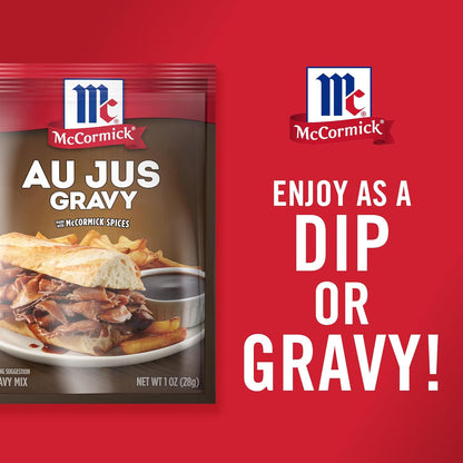McCormick Au Jus Gravy Mix – Guilt-Free Comfort Food Topping for Mashed Potatoes and Vegetables, Gluten-Free