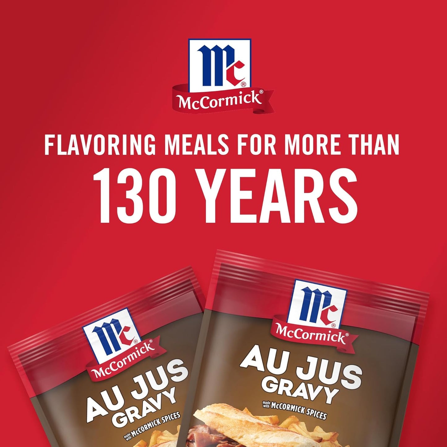 McCormick Au Jus Gravy Mix – Guilt-Free Comfort Food Topping for Mashed Potatoes and Vegetables, Gluten-Free