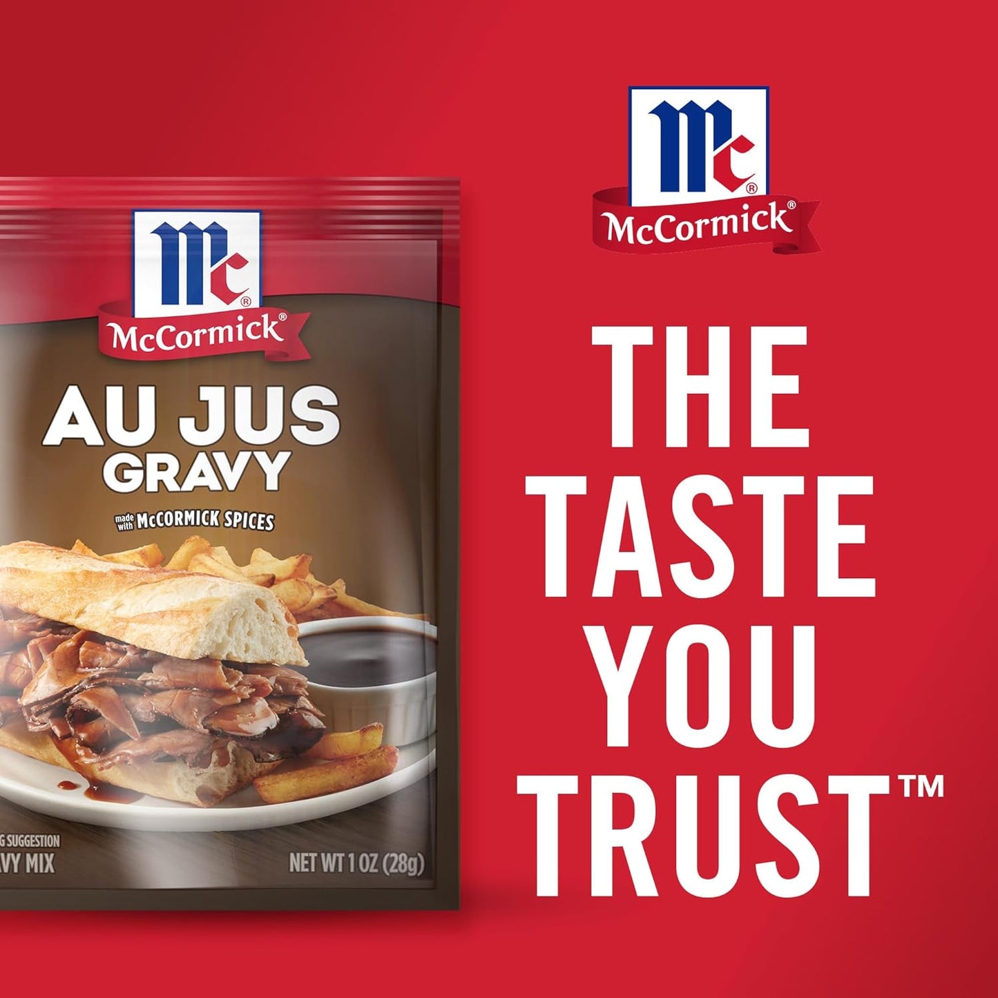 McCormick Au Jus Gravy Mix – Guilt-Free Comfort Food Topping for Mashed Potatoes and Vegetables, Gluten-Free