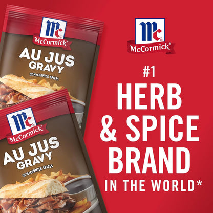 McCormick Au Jus Gravy Mix – Guilt-Free Comfort Food Topping for Mashed Potatoes and Vegetables, Gluten-Free