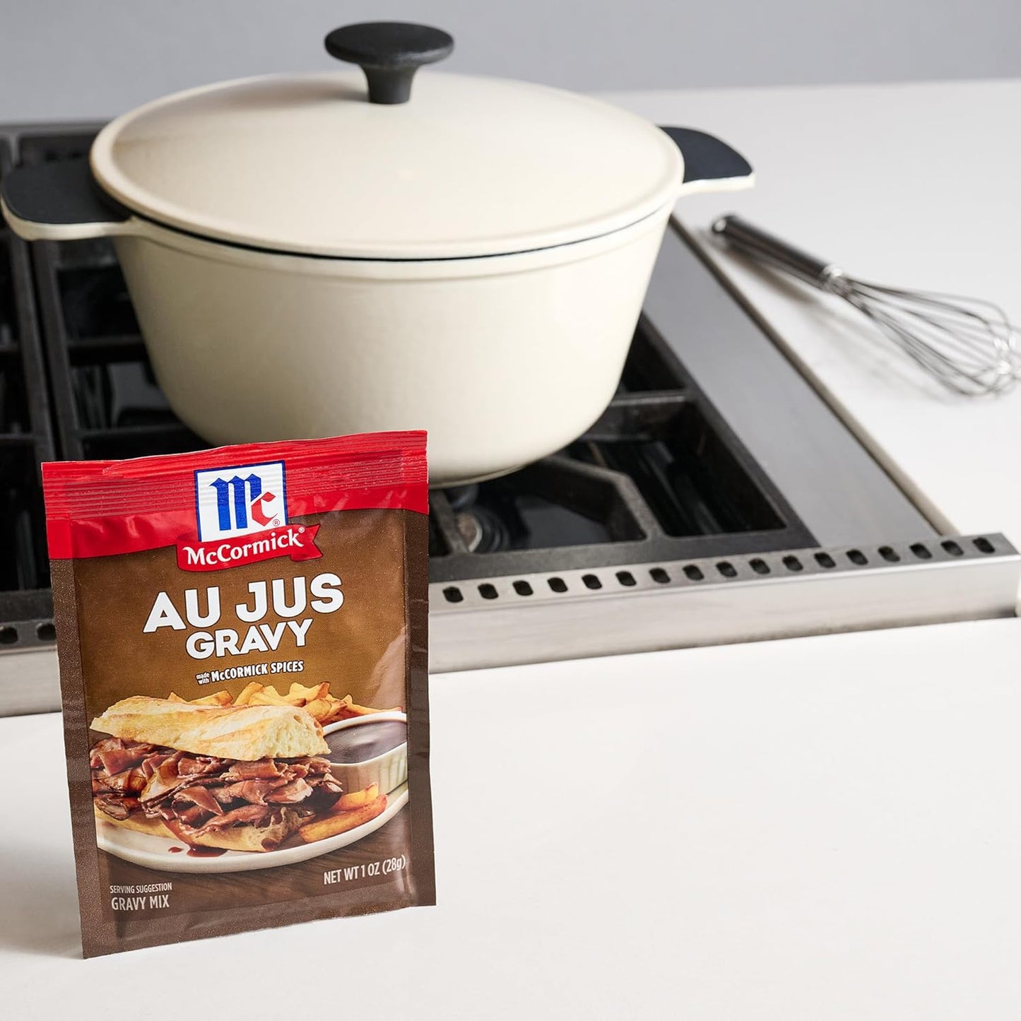 McCormick Au Jus Gravy Mix – Guilt-Free Comfort Food Topping for Mashed Potatoes and Vegetables, Gluten-Free