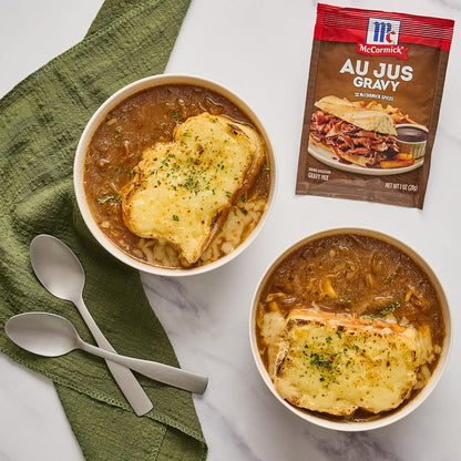 McCormick Au Jus Gravy Mix – Guilt-Free Comfort Food Topping for Mashed Potatoes and Vegetables, Gluten-Free