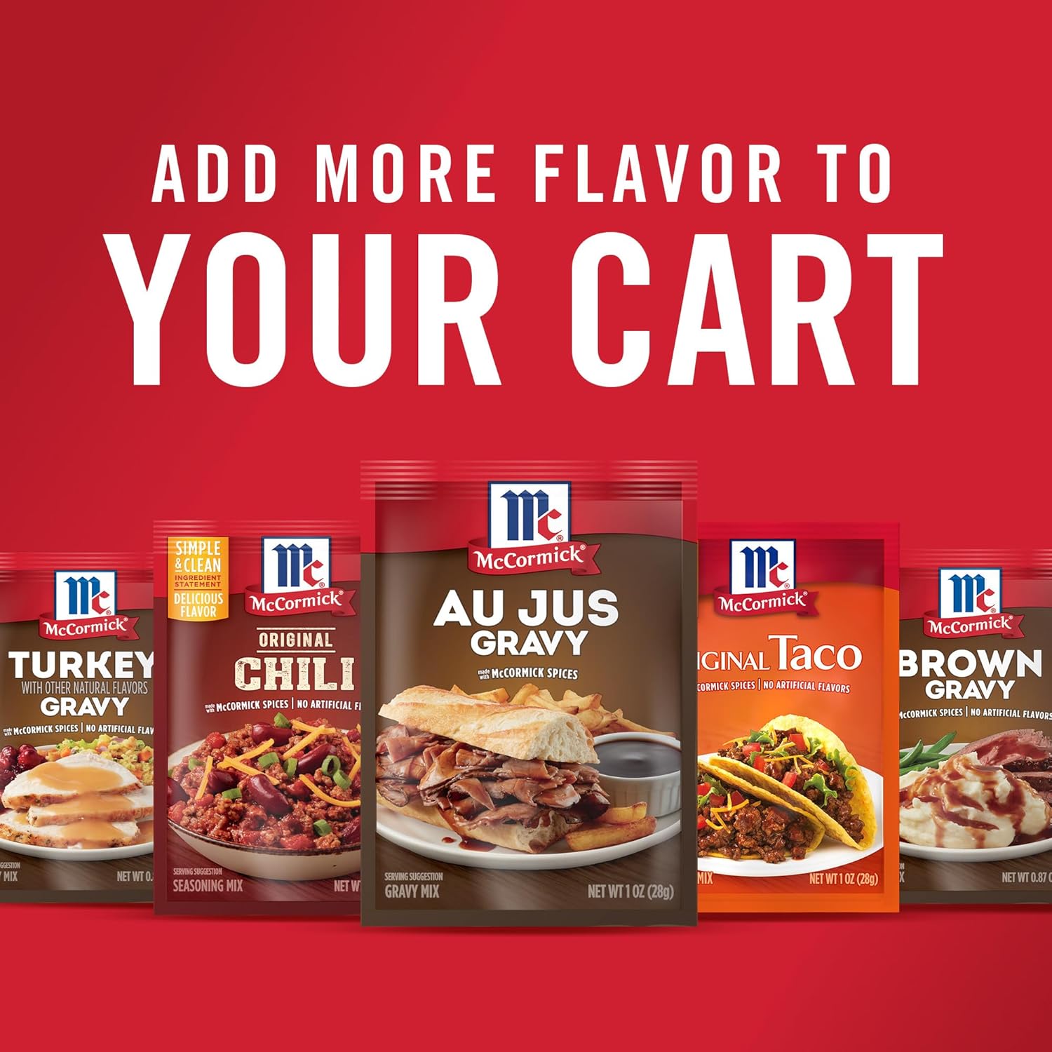 McCormick Au Jus Gravy Mix – Guilt-Free Comfort Food Topping for Mashed Potatoes and Vegetables, Gluten-Free