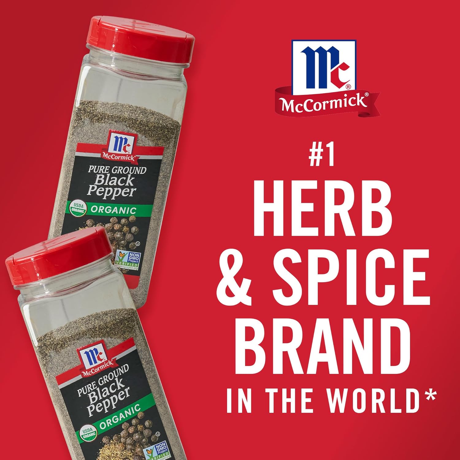 McCormick Black Pepper Organic – Kosher & Vegan Friendly Seasoning for Wholesome Dinner Tables, 12 oz