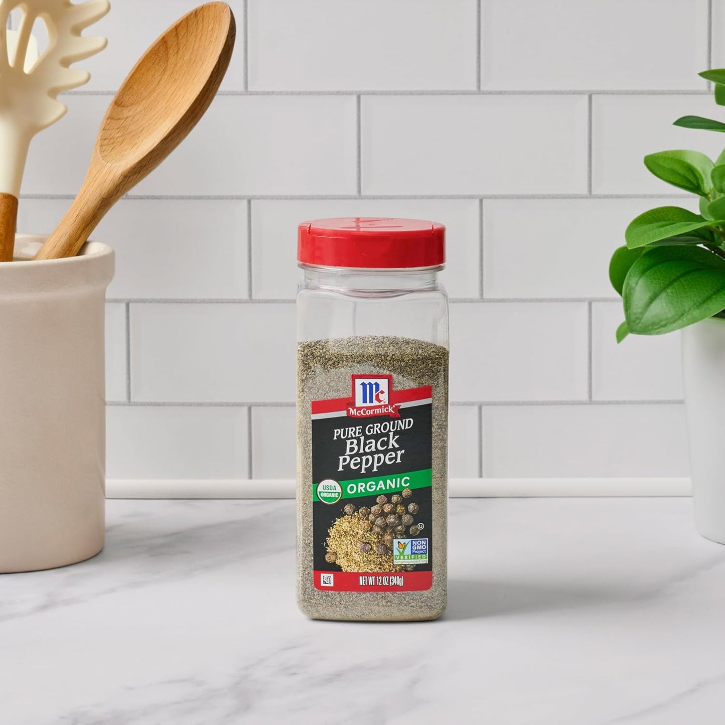 McCormick Black Pepper Organic – Kosher & Vegan Friendly Seasoning for Wholesome Dinner Tables, 12 oz