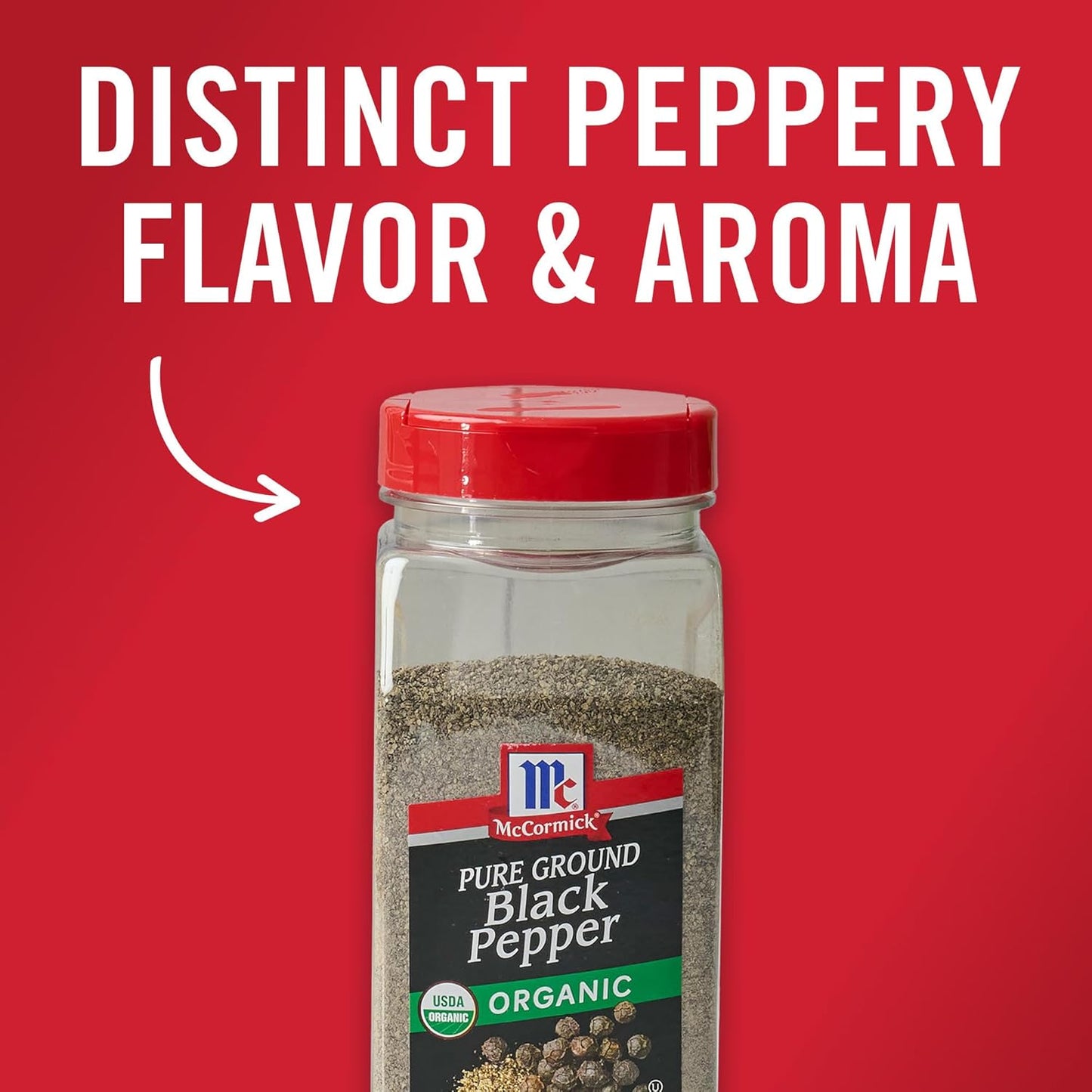 McCormick Black Pepper Organic – Kosher & Vegan Friendly Seasoning for Wholesome Dinner Tables, 12 oz