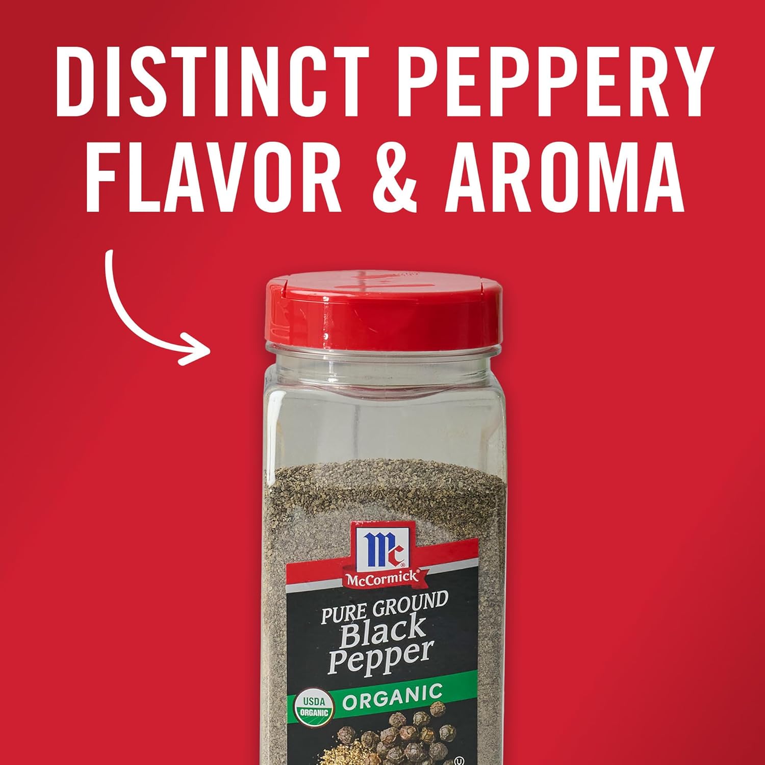 McCormick Black Pepper Organic – Kosher & Vegan Friendly Seasoning for Wholesome Dinner Tables, 12 oz