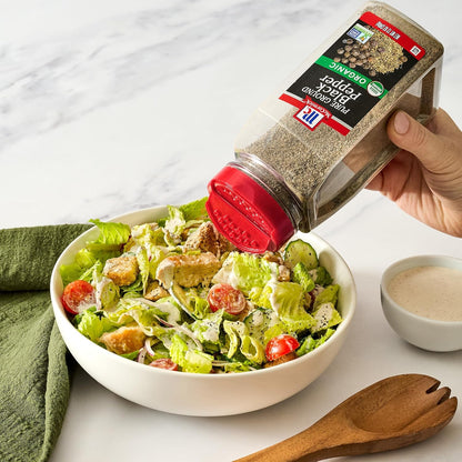 McCormick Black Pepper Organic – Kosher & Vegan Friendly Seasoning for Wholesome Dinner Tables, 12 oz